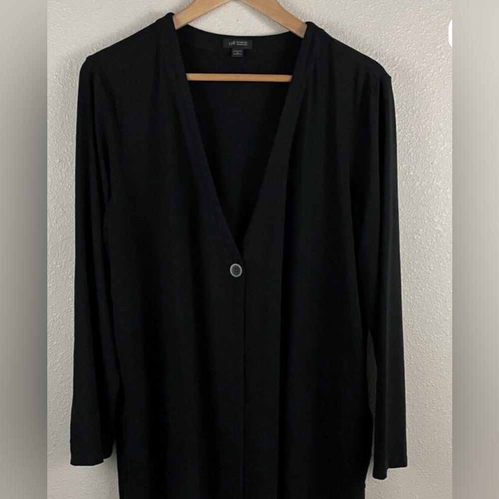 J. Jill Black Women's Single Button Stretch Cardigan